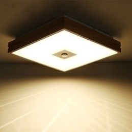 Designer Touch Decorative Modern Contemporary Mini Style Painting Wood Bamboo Flush Mount