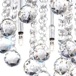 Designer Touch Decorative Modern Crystal Semi Flush Mount with 8 Lights (G4 Bulb Base)