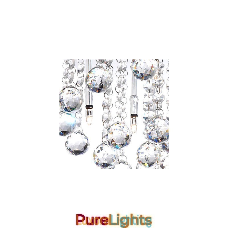 Designer Touch Decorative Modern Crystal Semi Flush Mount with 8 Lights (G4 Bulb Base)