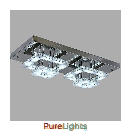 Designer Touch Decorative Modern Contemporary Crystal Chrome Metal Flush Mount