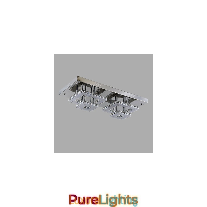 Designer Touch Decorative Modern Contemporary Crystal Chrome Metal Flush Mount