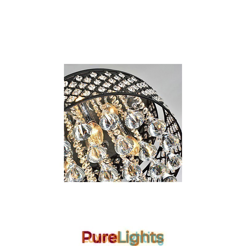 Designer Touch Decorative Traditional Classic Crystal Painting Metal Flush Mount