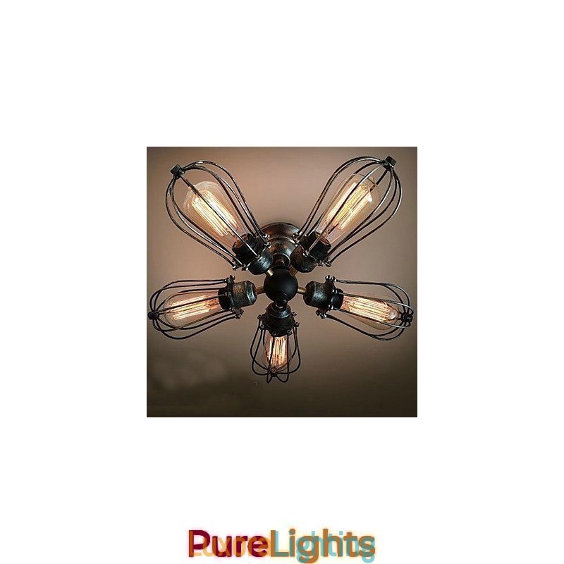 Designer Touch Decorative Vintage Mini Style Painting Metal Flush Mount