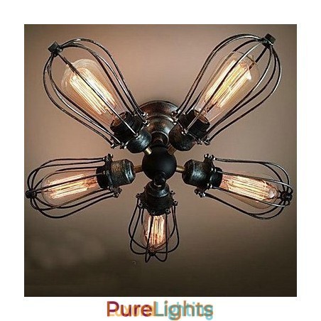 Designer Touch Decorative Vintage Mini Style Painting Metal Flush Mount