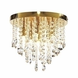 Designer Touch Decorative Modern Crystal Semi Flush Mount with 6 Lights (G9 Bulb Base)