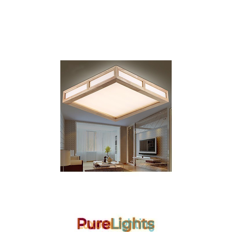 Designer Touch Decorative Flush Mount Mini Style Modern Contemporary Wood Bamboo