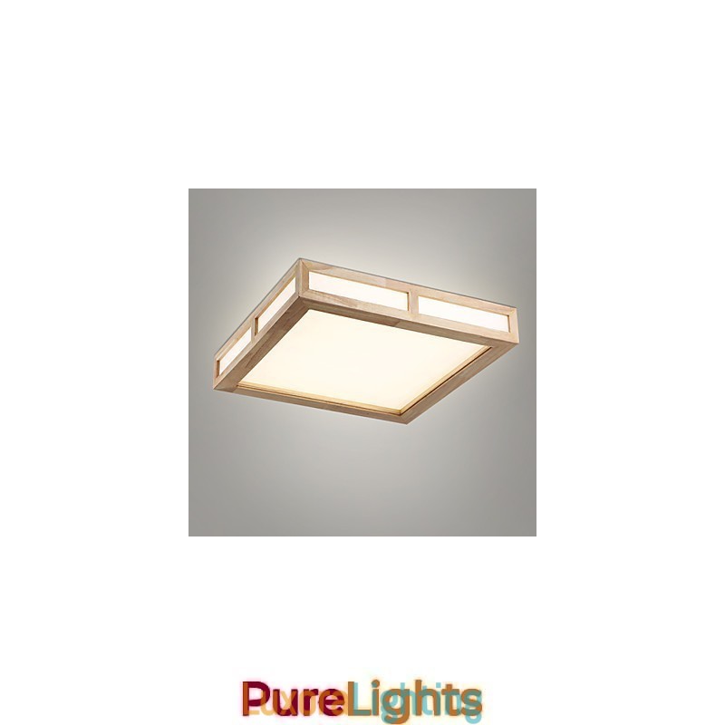 Designer Touch Decorative Flush Mount Mini Style Modern Contemporary Wood Bamboo