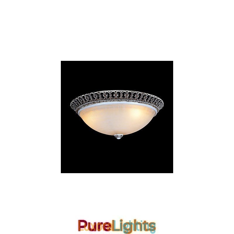 Designer Touch Decorative Dark Brown Flush Mount Light Glass Resin Pattern Carving European Classic