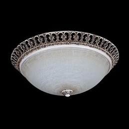 Designer Touch Decorative Dark Brown Flush Mount Light Glass Resin Pattern Carving European Classic