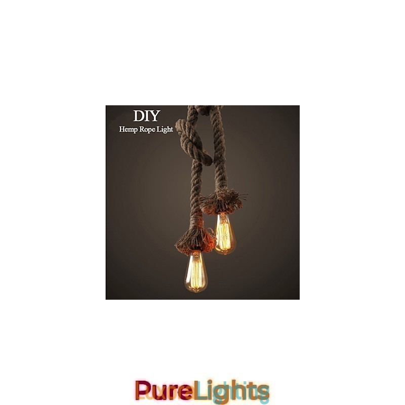Designer Touch Decorative 1 Light DIY Art Hemp Rope Light Creative Hemp Rope Droplight