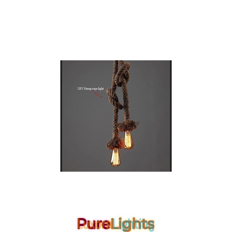 Designer Touch Decorative 1 Light DIY Art Hemp Rope Light Creative Hemp Rope Droplight