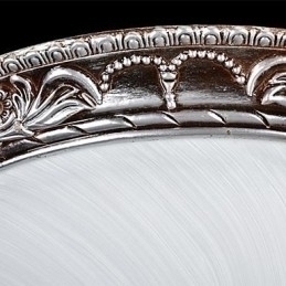 Designer Touch Decorative Flush Mount Light Glass Resin Silver Carving Retro European Classic