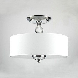 Designer Touch Decorative Traditional Classic Chrome Metal Flush Mount