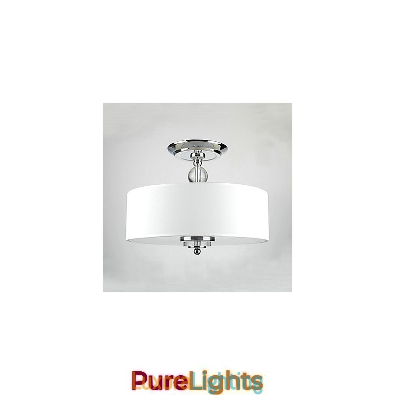 Designer Touch Decorative Traditional Classic Chrome Metal Flush Mount