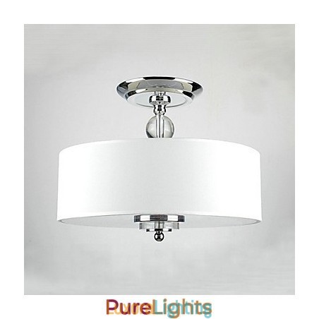 Designer Touch Decorative Traditional Classic Chrome Metal Flush Mount