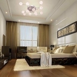 Designer Touch Decorative G4 12 light Iron Flush Mount Light with Aluminum Shades