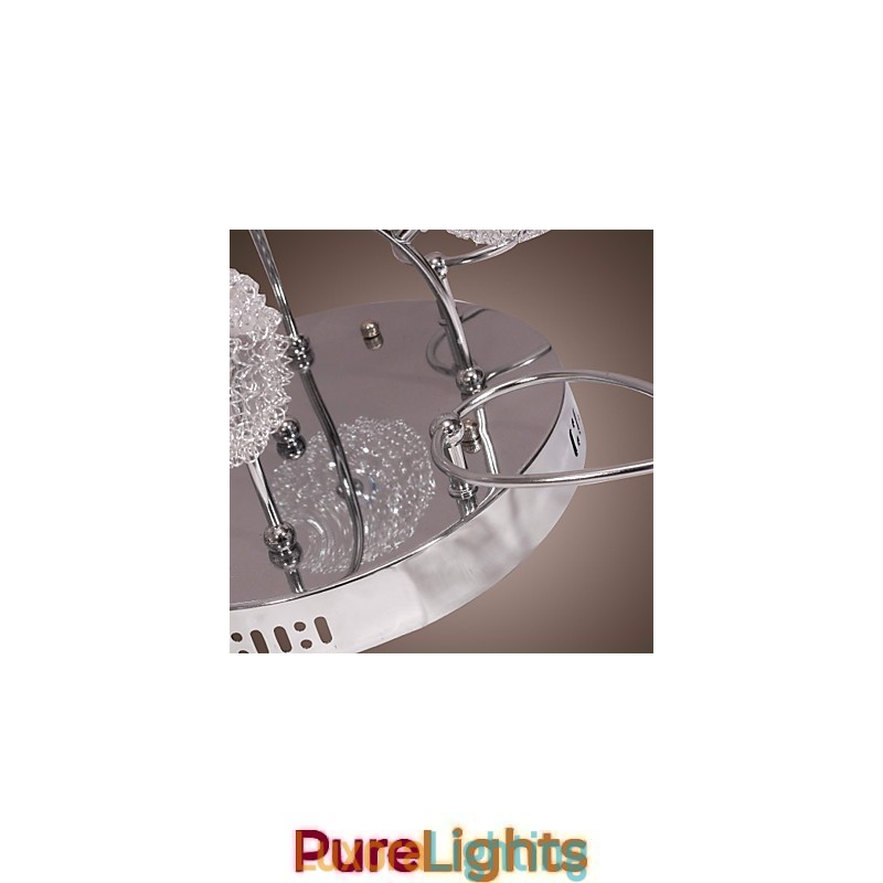 Designer Touch Decorative G4 12 light Iron Flush Mount Light with Aluminum Shades