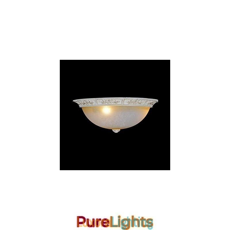 Designer Touch Decorative White Flush Mount Light Yellow White Glass Resin Pattern Carving European Classic