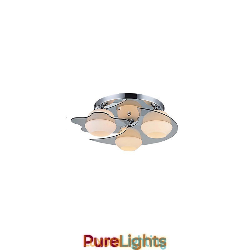 Designer Touch Decorative Modern Ceiling Light Flush Mount 3 Lights Contemporary Metal