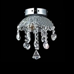 Designer Touch Decorative Crystal Semi Flush Mount with 3 Lights