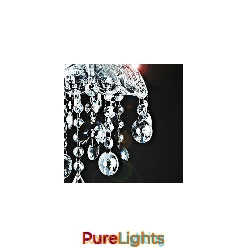 Designer Touch Decorative Crystal Semi Flush Mount with 3 Lights