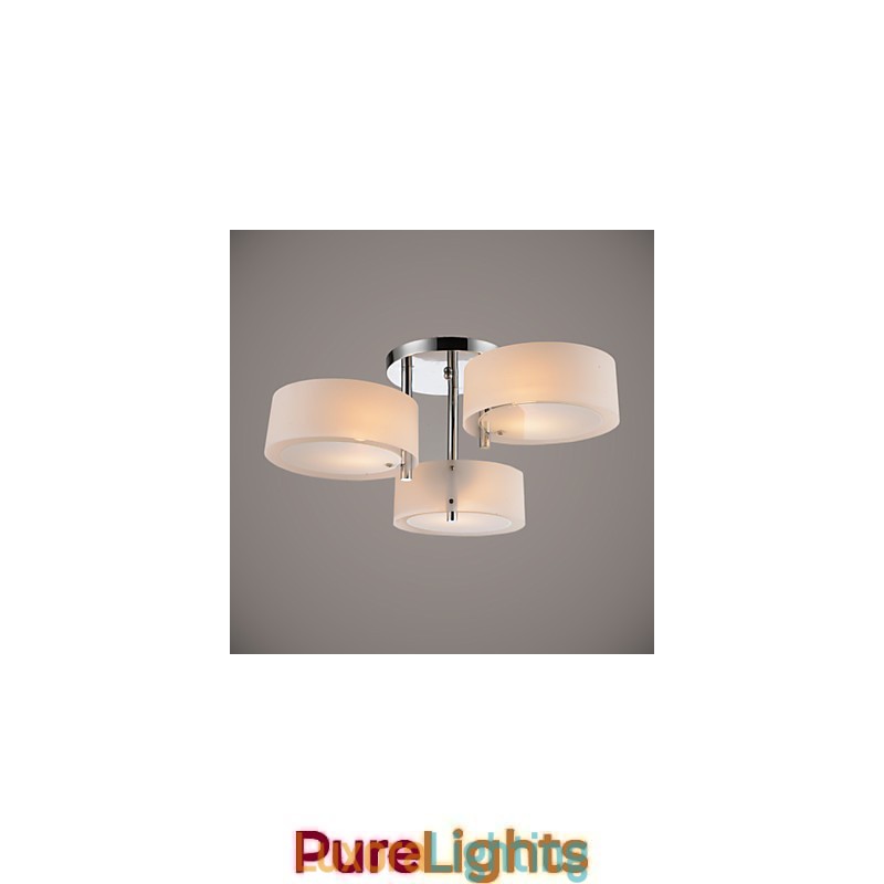 Designer Touch Decorative Flush Mount Modern Contemporary 3 Lights Ceiling Light Metal