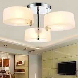Designer Touch Decorative Flush Mount Modern Contemporary 3 Lights Ceiling Light Metal