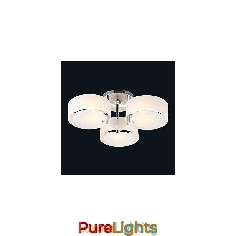 Designer Touch Decorative Flush Mount Modern Contemporary 3 Lights Ceiling Light Metal