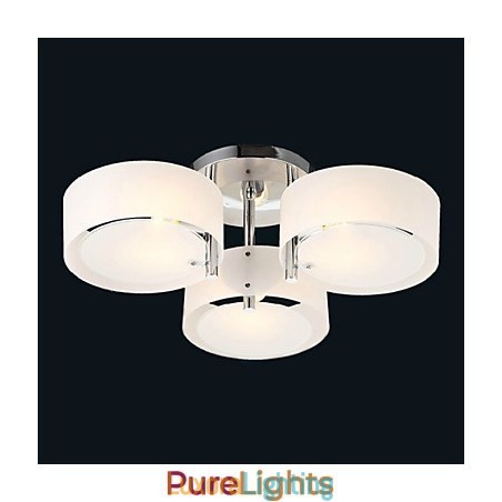 Designer Touch Decorative Flush Mount Modern Contemporary 3 Lights Ceiling Light Metal
