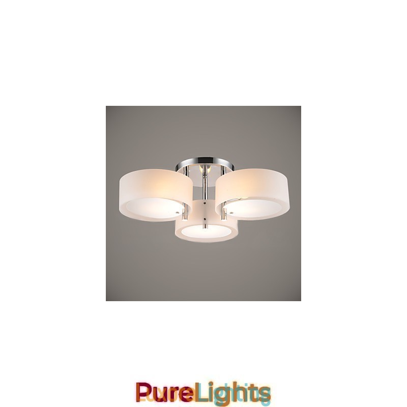 Designer Touch Decorative Flush Mount Modern Contemporary 3 Lights Ceiling Light Metal