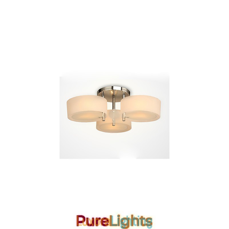 Designer Touch Decorative Flush Mount Modern Contemporary 3 Lights Ceiling Light Metal