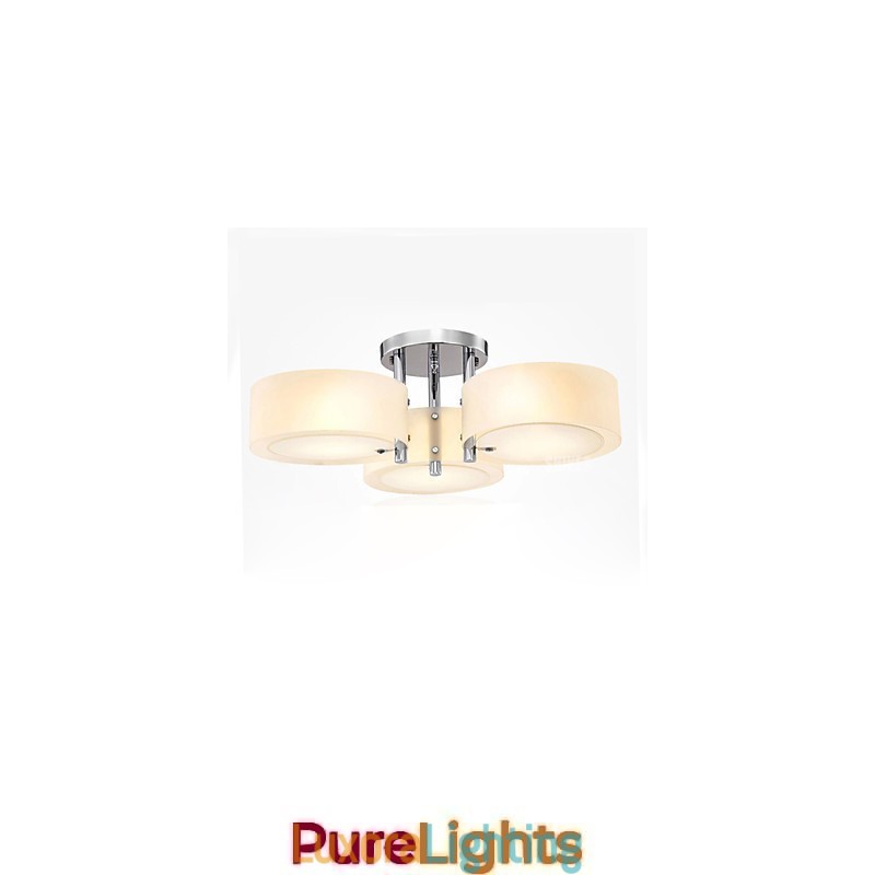 Designer Touch Decorative Flush Mount Modern Contemporary 3 Lights Ceiling Light Metal