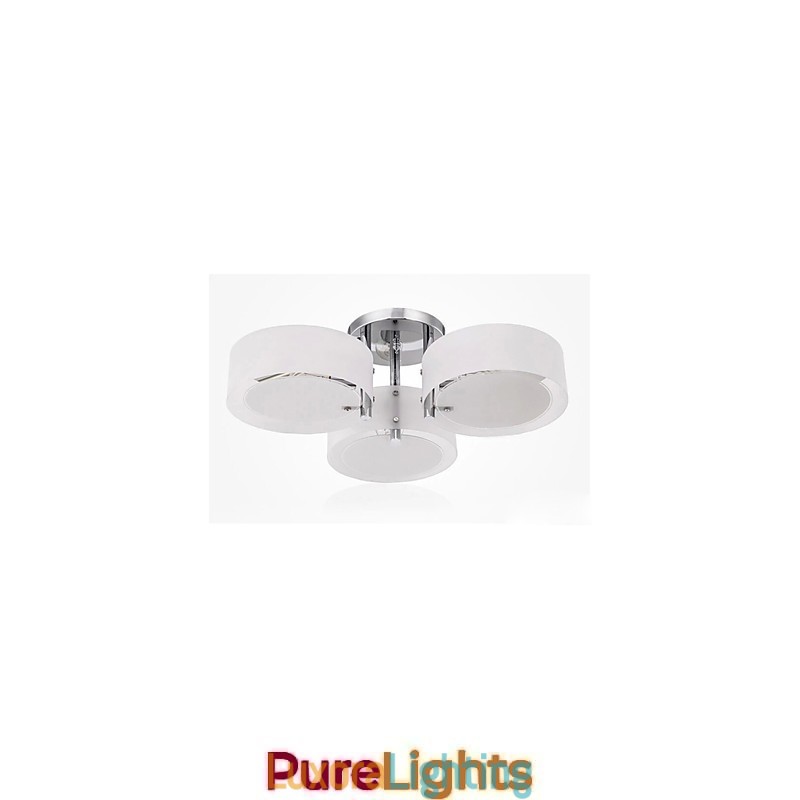 Designer Touch Decorative Flush Mount Modern Contemporary 3 Lights Ceiling Light Metal