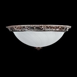 Designer Touch Decorative Flush Mount Light Glass Resin Silver Carving Retro European Classic