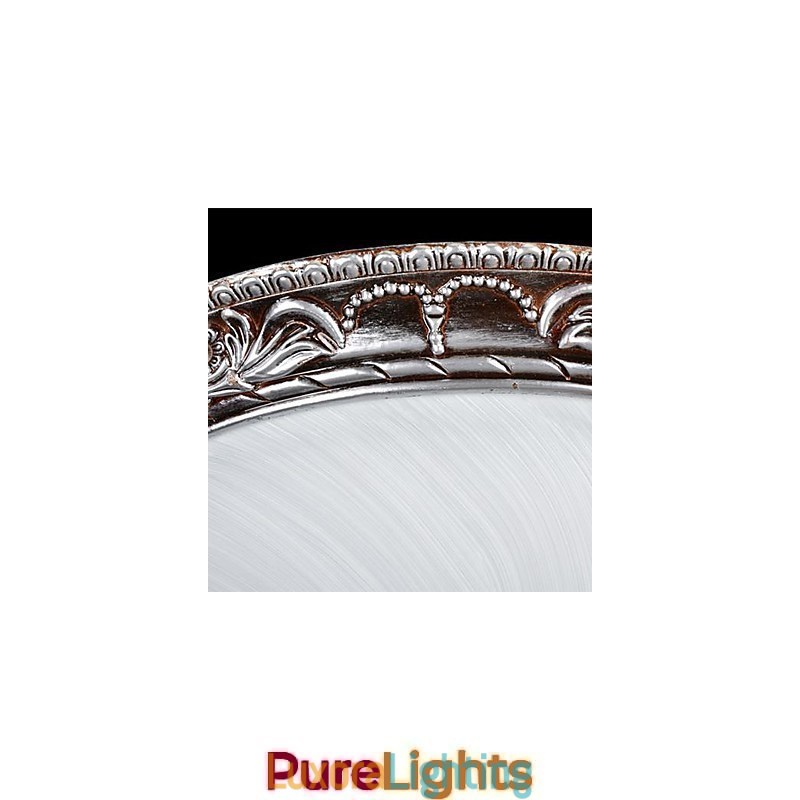 Designer Touch Decorative Flush Mount Light Glass Resin Silver Carving Retro European Classic