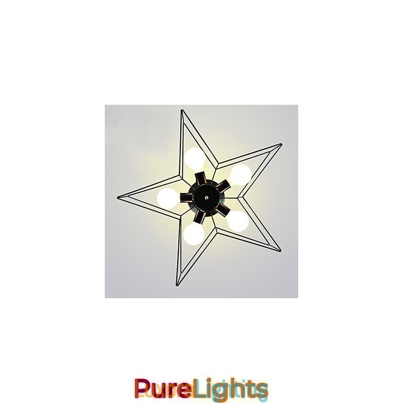 Designer Touch Decorative Brief Five Pointed Star Lighting Personalized Modern Ceiling Light Child Housing Lamps