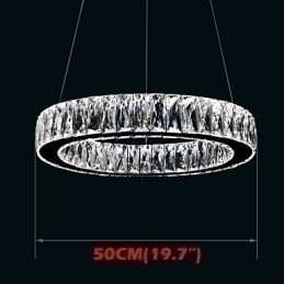 Designer Touch Decorative Crystal Chandelier Lights Lighting Modern Single Rings K9 Large Crystal Indoor Ceiling Light Fixtures