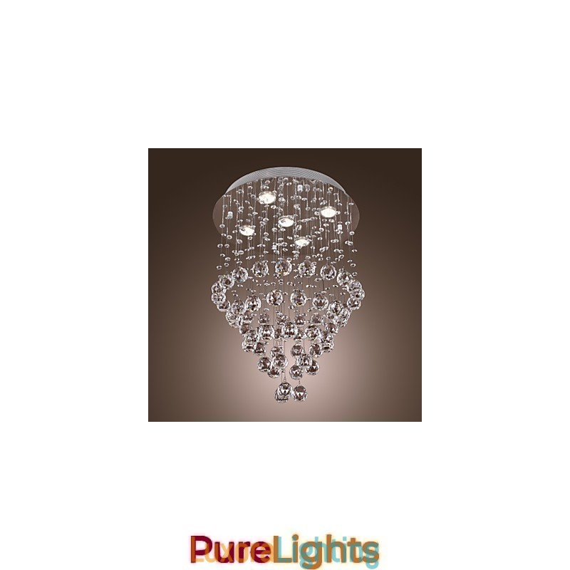 Designer Touch Decorative Crystal Chandelier with 5 lightsoque Design (K9 Crystal)