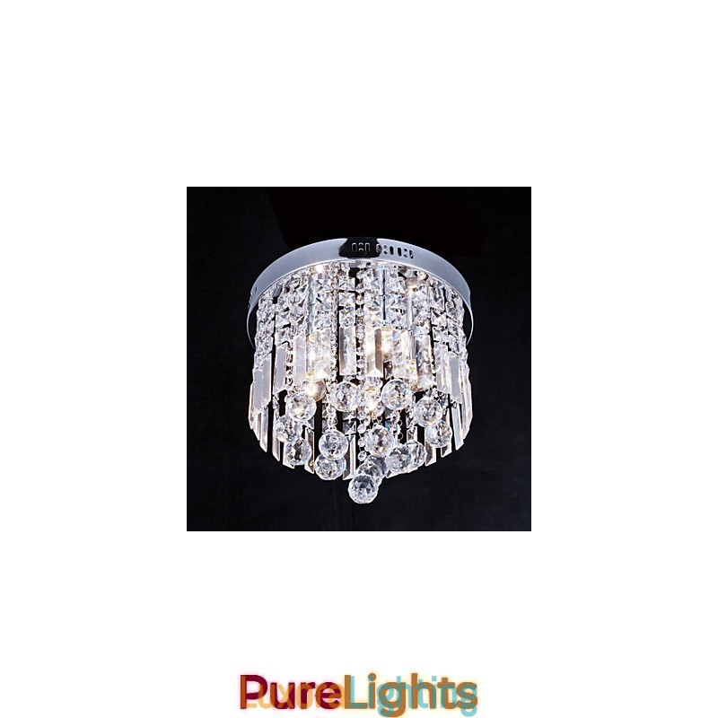 Designer Touch Decorative Flush Mount Crystal Modern Contemporary Metal