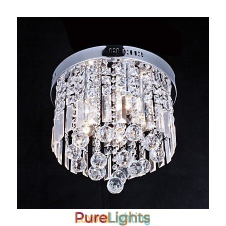 Designer Touch Decorative Flush Mount Crystal Modern Contemporary Metal