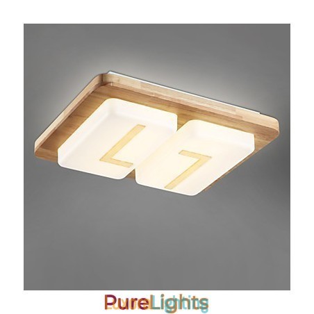 Designer Touch Decorative Flush Mount Mini Style Modern Contemporary Wood