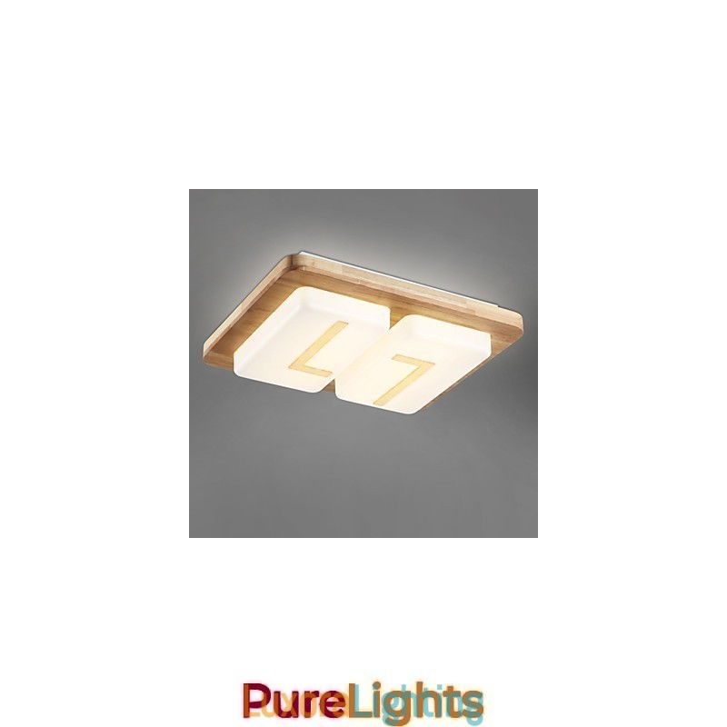 Designer Touch Decorative Flush Mount Mini Style Modern Contemporary Wood
