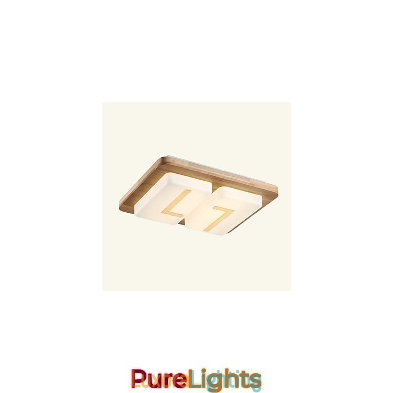 Designer Touch Decorative Flush Mount Mini Style Modern Contemporary Wood