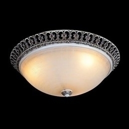 Designer Touch Decorative Dark Brown Flush Mount Light Glass Resin Pattern Carving European Classic