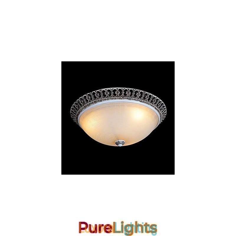 Designer Touch Decorative Dark Brown Flush Mount Light Glass Resin Pattern Carving European Classic