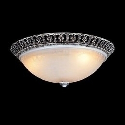 Designer Touch Decorative Dark Brown Flush Mount Light Glass Resin Pattern Carving European Classic