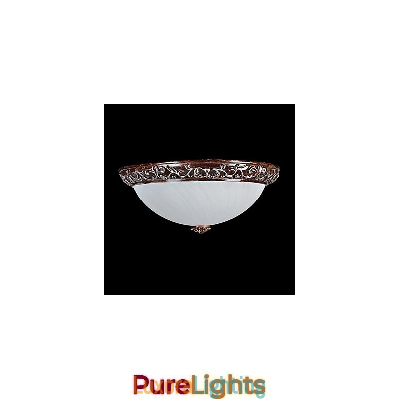 Designer Touch Decorative Flush Mount Light Glass Resin Silver Carving European Classic