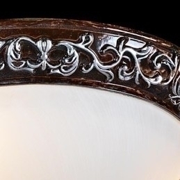 Designer Touch Decorative Flush Mount Light Glass Resin Silver Carving European Classic