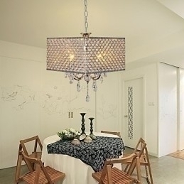 Designer Touch Decorative Modern Contemporary Drum Crystal Painting Metal Chandelier