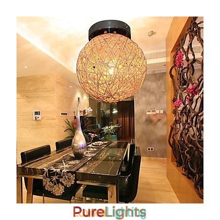 Designer Touch Decorative 1 Light Ceiling Light in Ball Shaped Shade